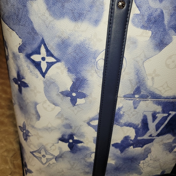 Louis Vuitton Virgil Abloh Watercolor Blue Canvas Giant Monogram Bag & Pouch - Picture 5 of 17